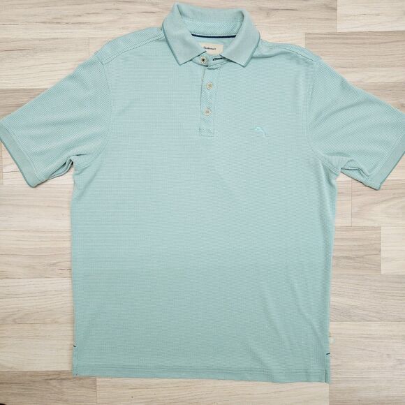 TOMMY BAHAMA Mens Teal Green Polo Shirt Small - Picture 1 of 10
